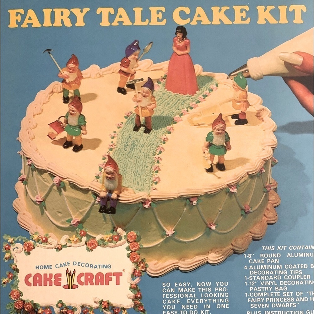 Vintage Snow White & Seven Dwarfs Cake Craft‎ Topper Set